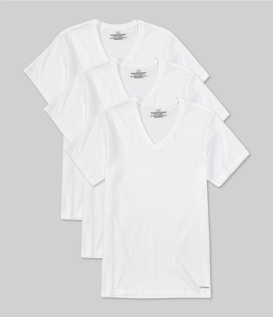 Calvin Klein Cotton Classic Solid V-Neck Undershirts 3-Pack Product Image