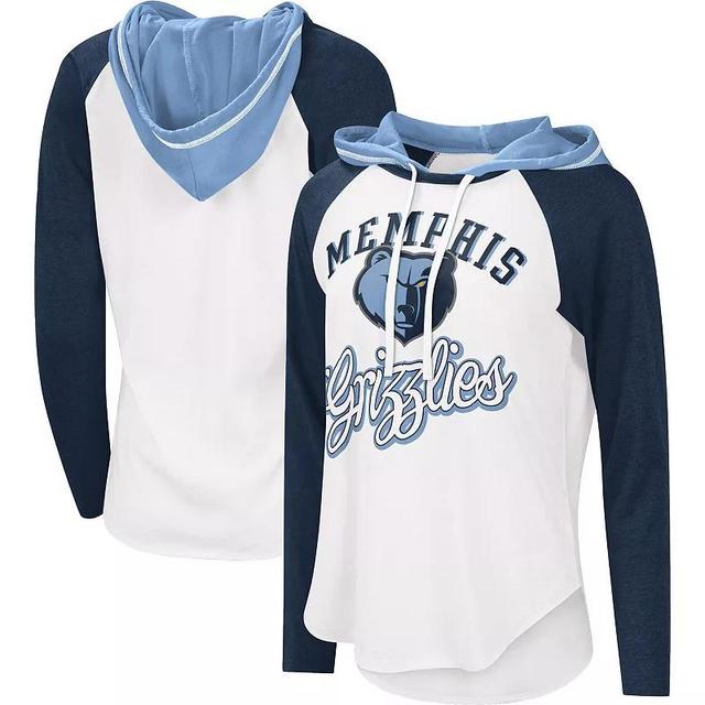 Womens G-III 4Her by Carl Banks White Dallas Mavericks MVP Raglan Hoodie Long Sleeve T-Shirt Product Image