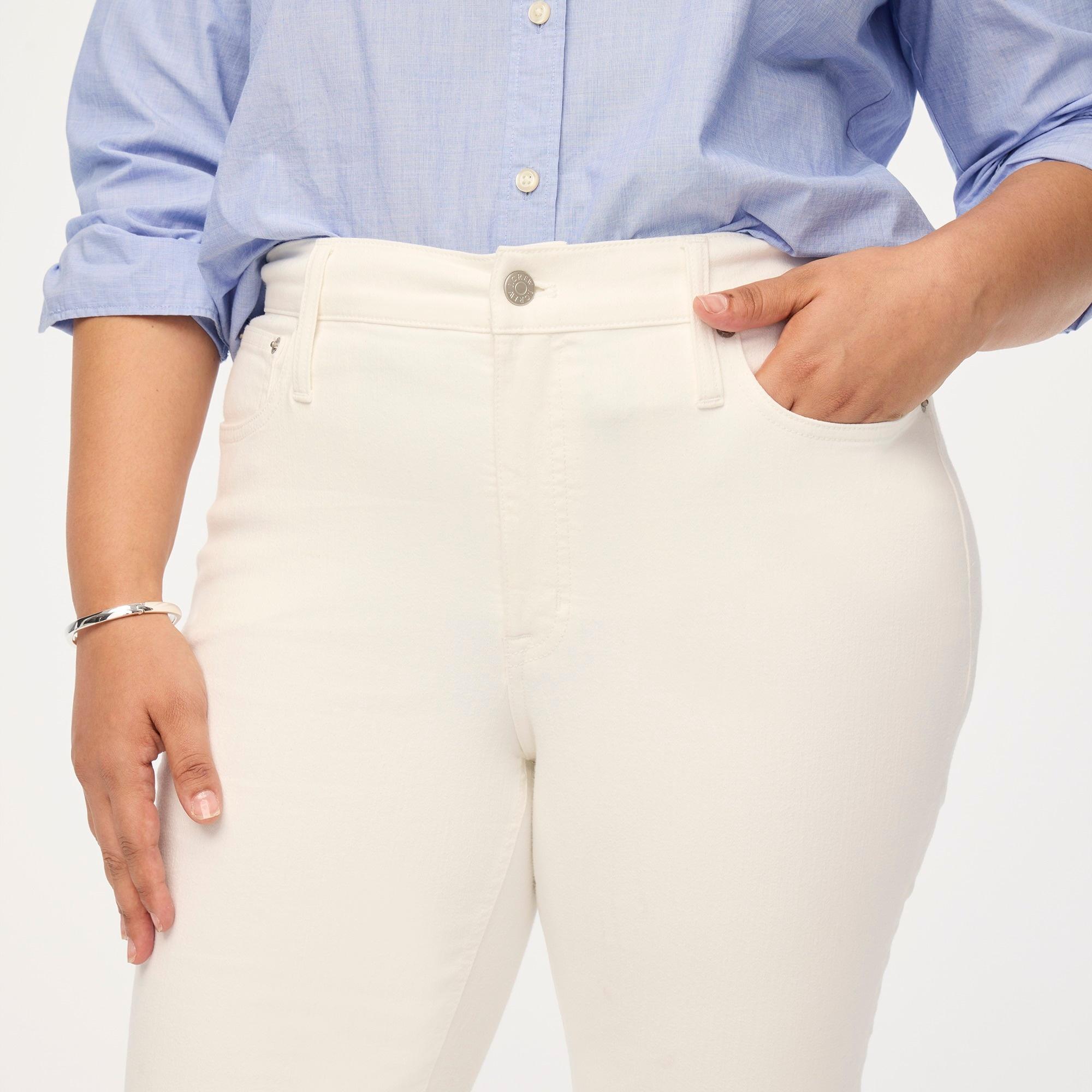 Flare crop white jean in signature stretch Product Image