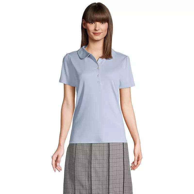 Womens Lands End Short Sleeve Cotton Performance Polo Shirt product image