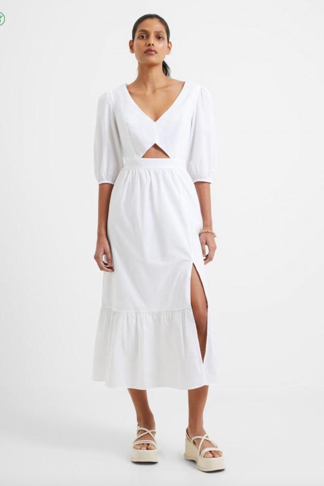 Rhodes Conscious Cotton Midi Dress - White Product Image