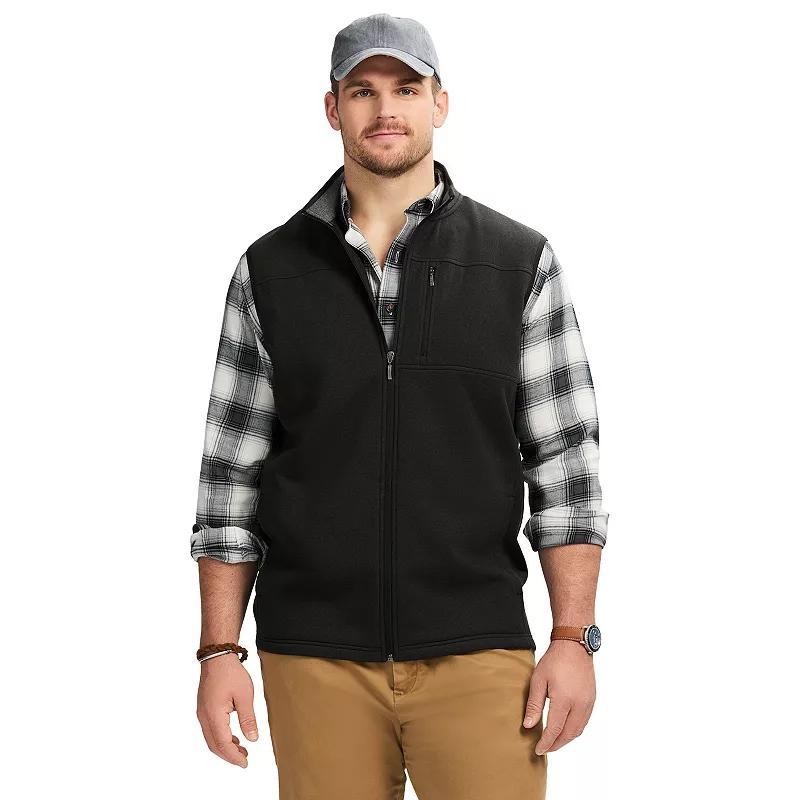 Big & Tall IZOD Fleece Sweater Vest, Mens Blue Blzr Product Image