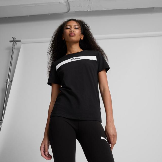 PUMA Upfront Line Logo Women's Tee Product Image