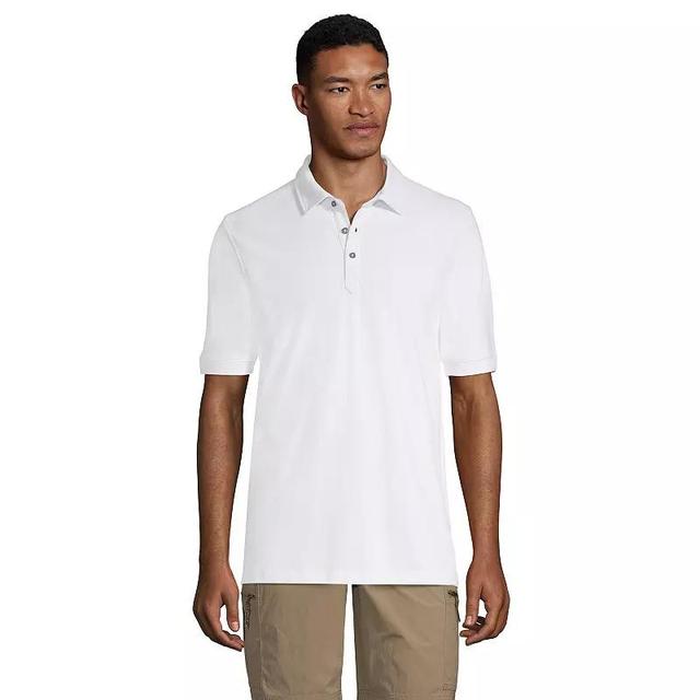 Lands End Mens CoolMax Mesh Short Sleeve Polo Shirt Product Image