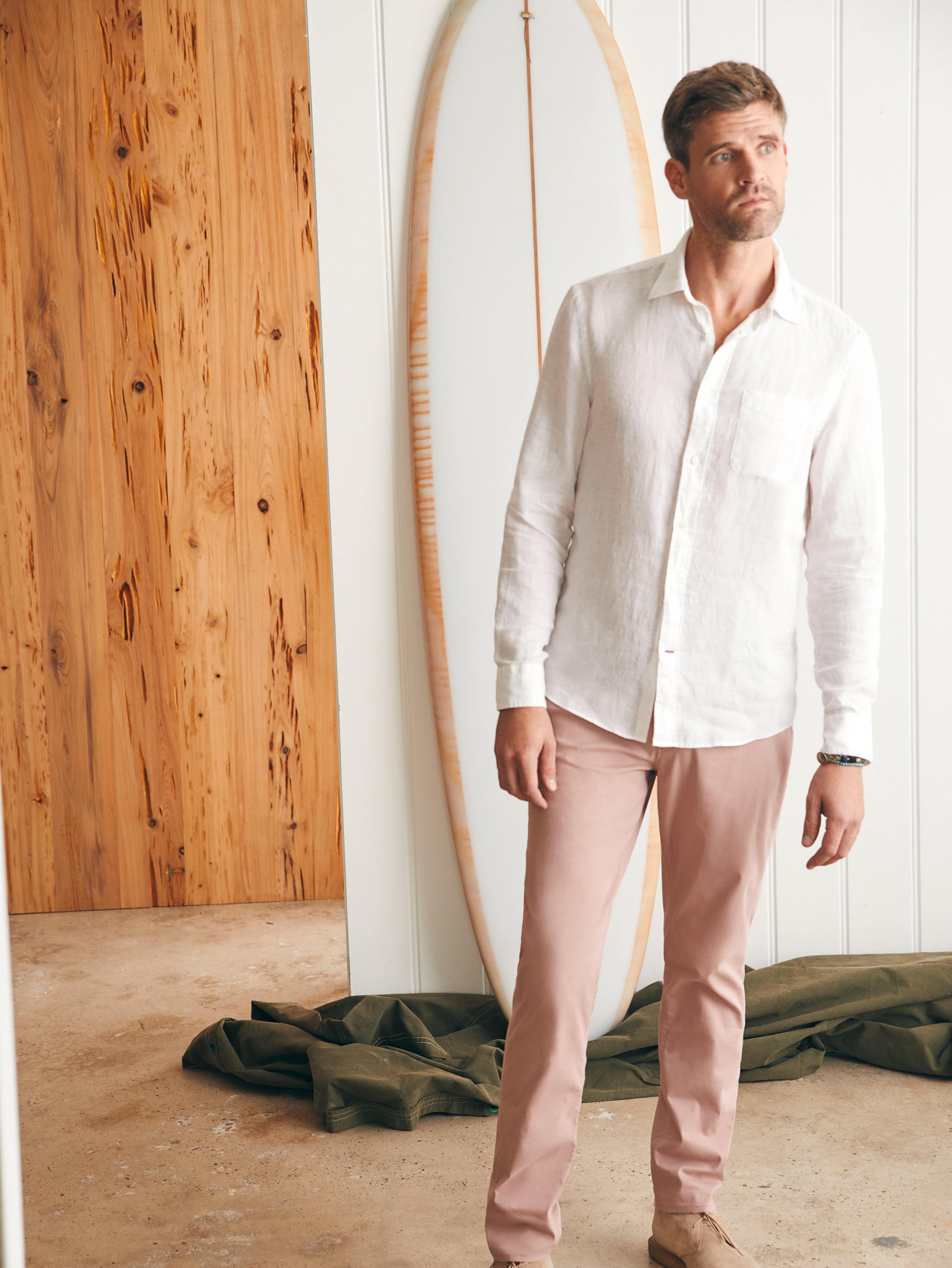 Laguna Linen Shirt - White Male Product Image