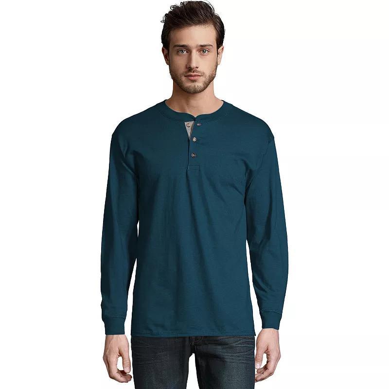 Mens Hanes Beefy Heavyweight Henley Product Image