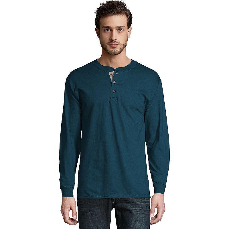 Mens Hanes Beefy Heavyweight Henley Product Image