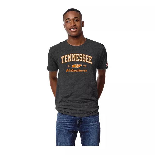 Mens League Collegiate Wear Charcoal Tennessee Volunteers Arch Script Victory Falls Tri-Blend T-Shirt Product Image