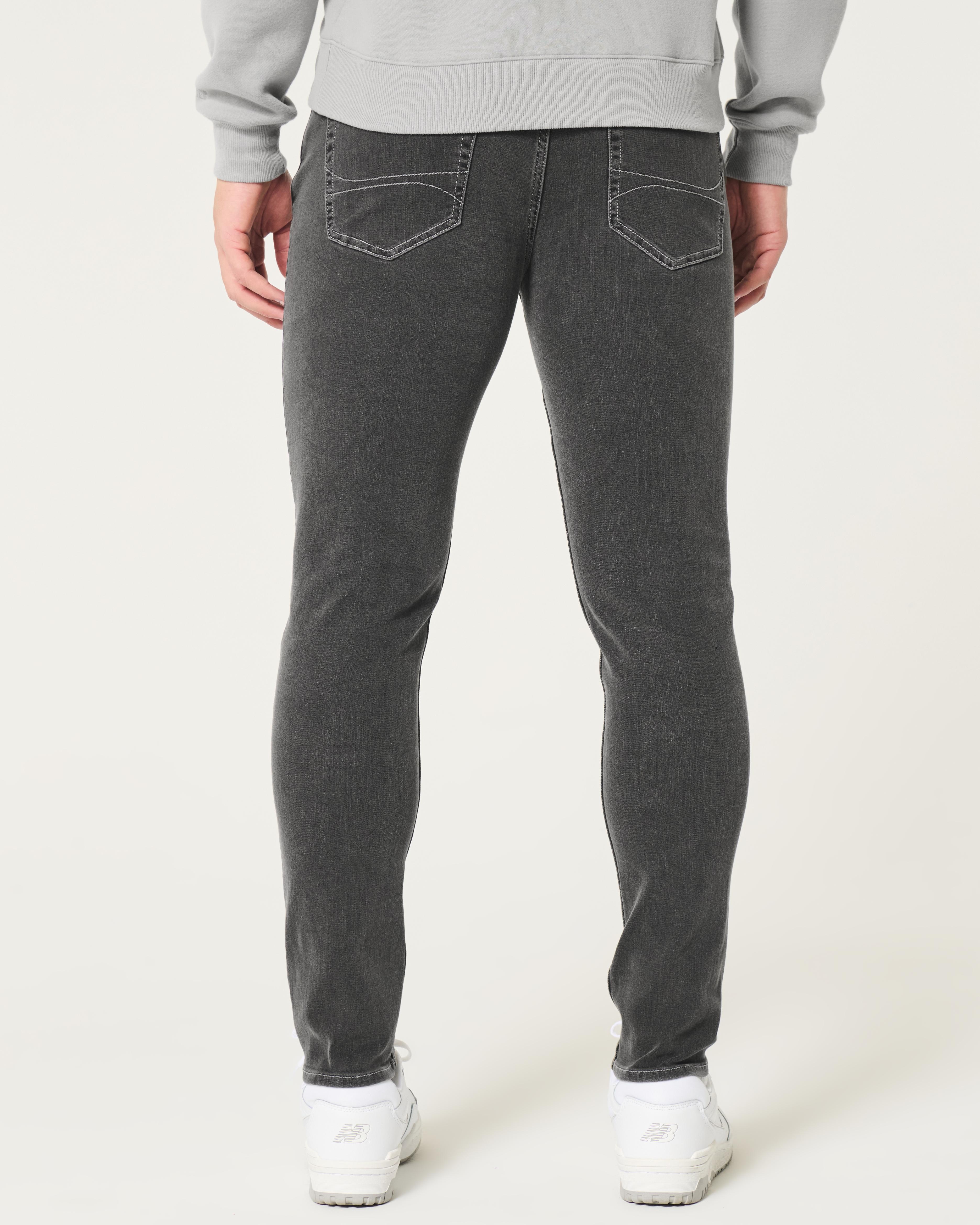 Grey Athletic Skinny Jeans Product Image