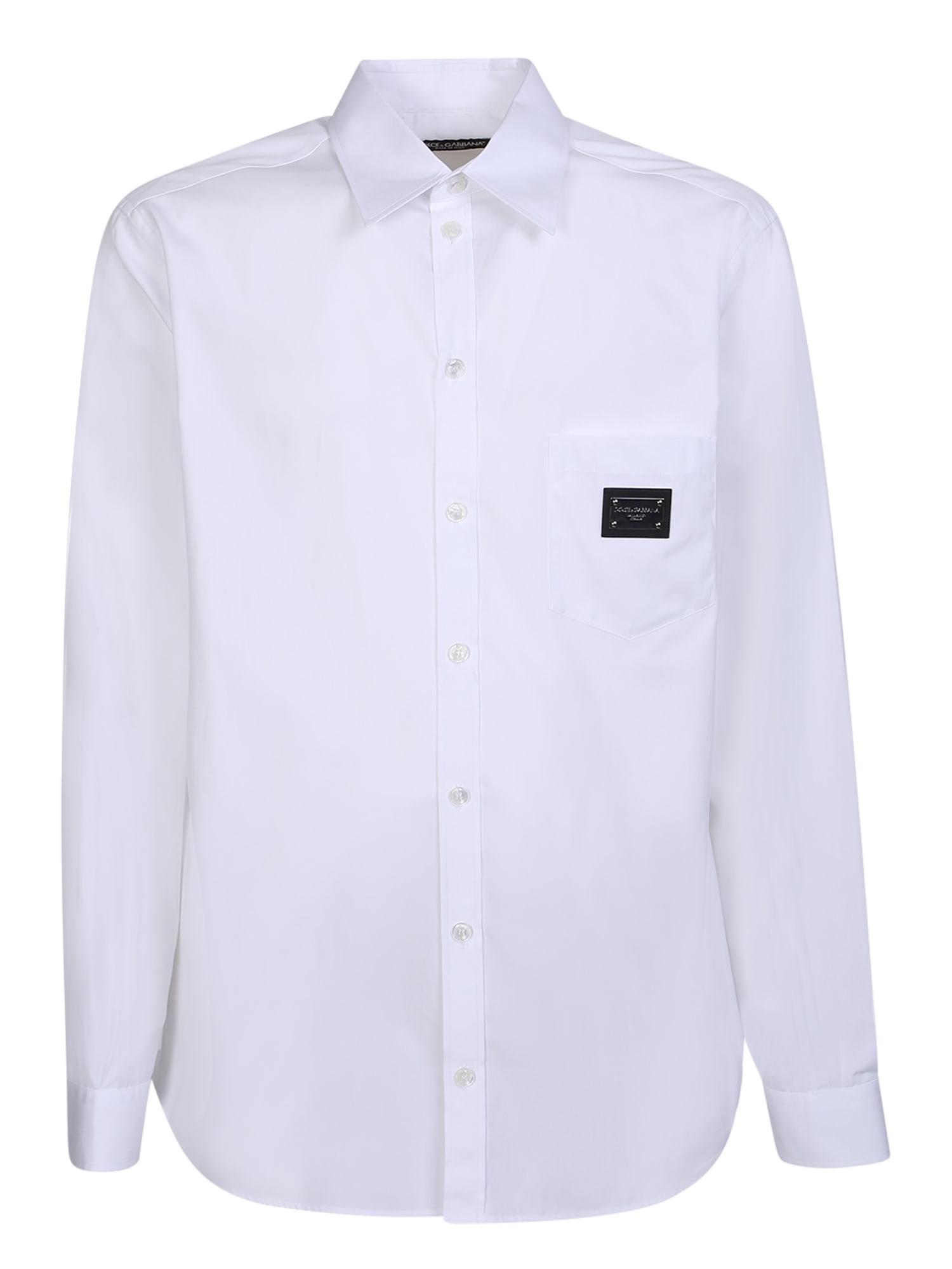 Chest Logo Patch White Shirt Product Image