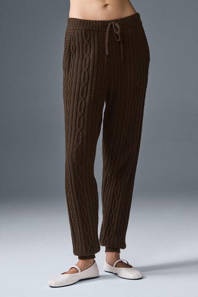 Cable Knit Winter Bliss Pant - Espresso Product Image