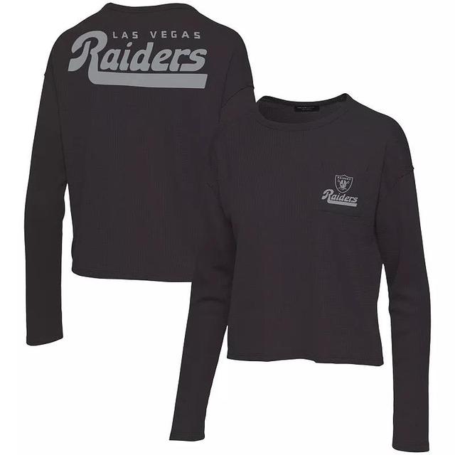 Womens Junk Food Black Las Vegas Raiders Pocket Thermal Long Sleeve T-Shirt Product Image