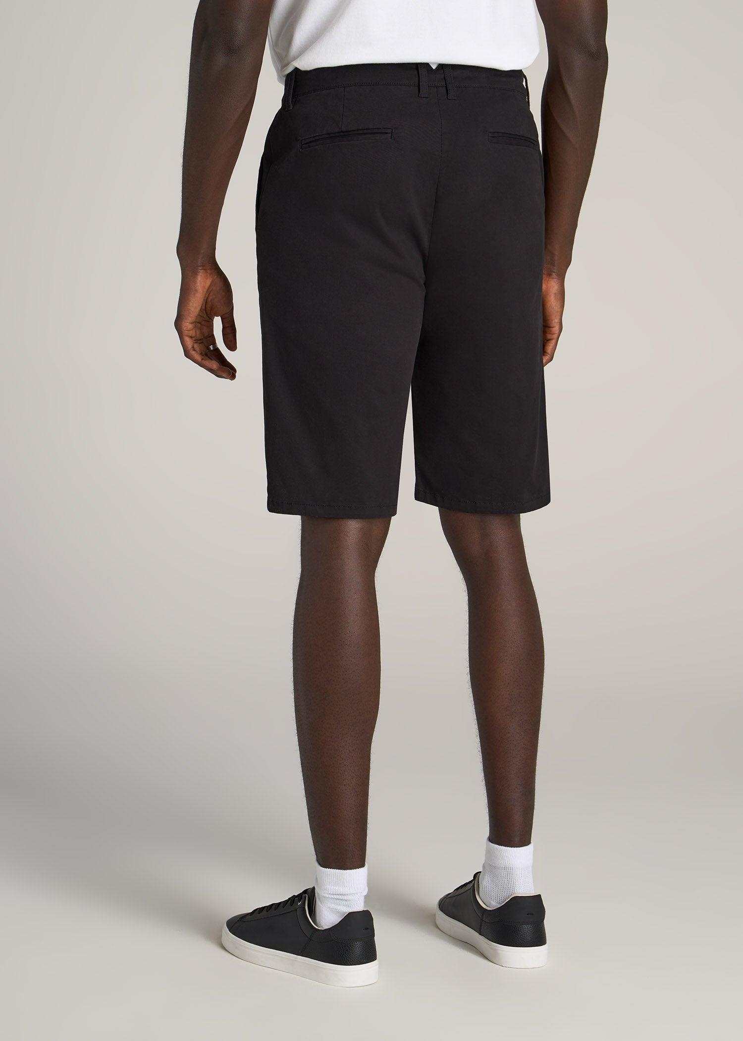 Chino Shorts for Tall Men in Black Male Product Image