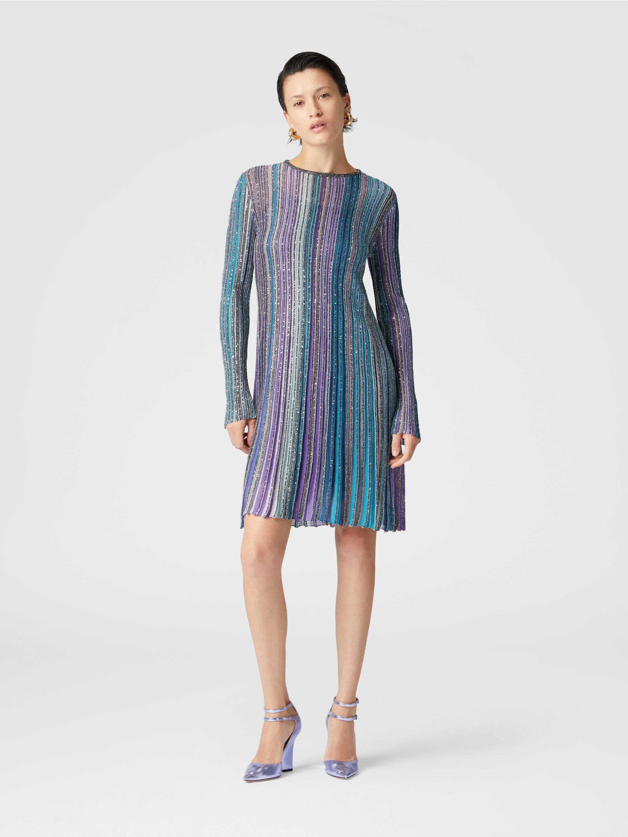 Pleated dress with sequins Product Image