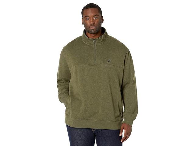 Nautica Big & Tall Big Tall J-Class 1/4 Zip Fleece (Coastal Heather) Men's Clothing Product Image