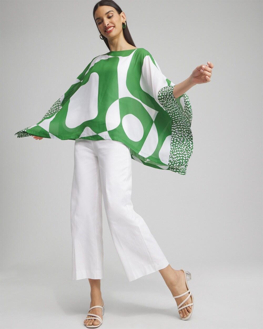 Modern Print Poncho Product Image