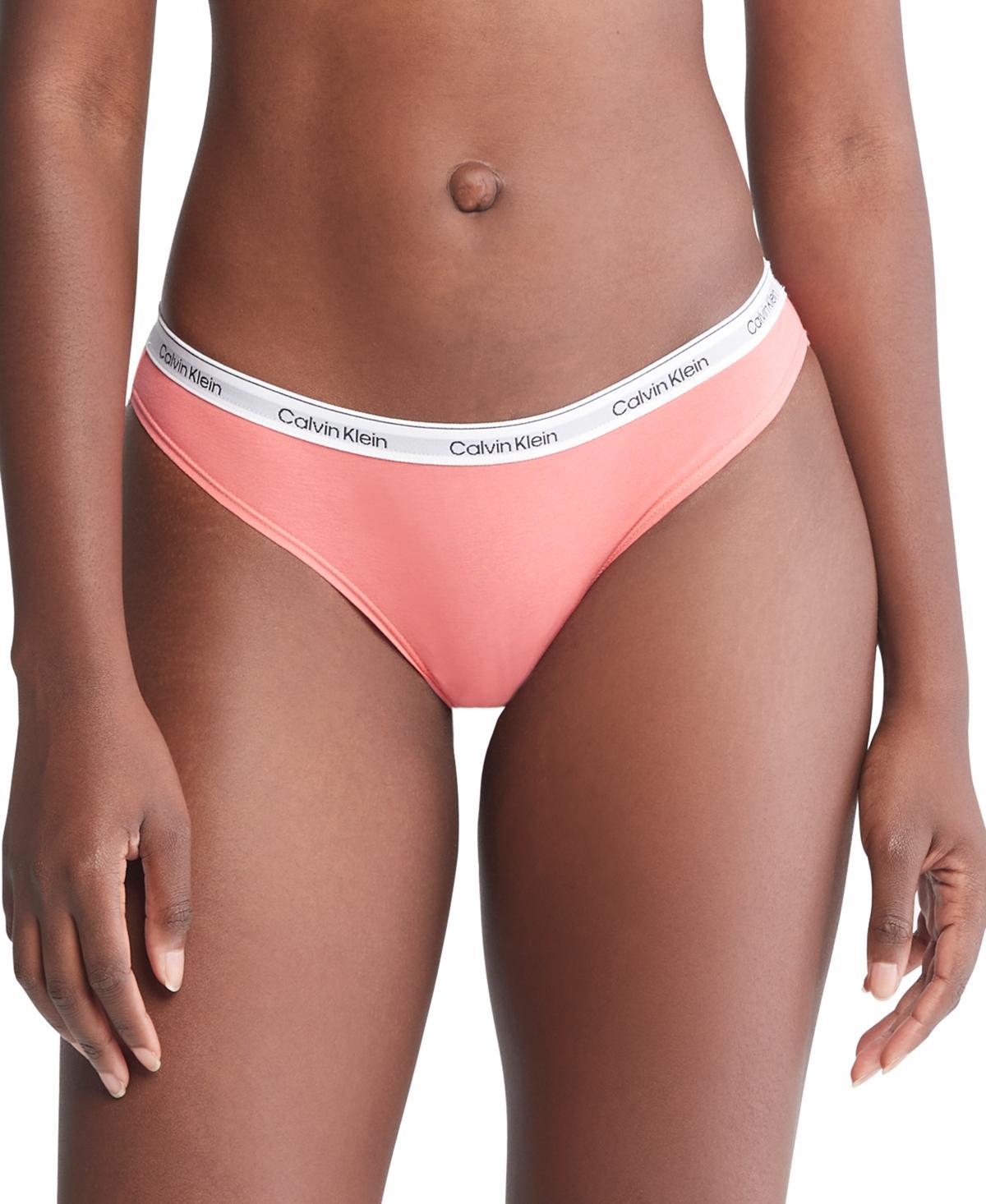 Calvin Klein Womens Modern Logo Bikini - Pink - XS Product Image