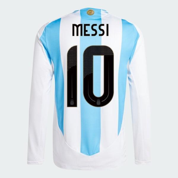 Argentina 24 Long Sleeve Messi Home Authentic Jersey Product Image