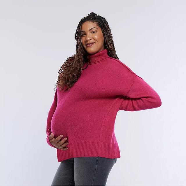 Maternity Motherhood Mock Neck Sweater, Womens Product Image