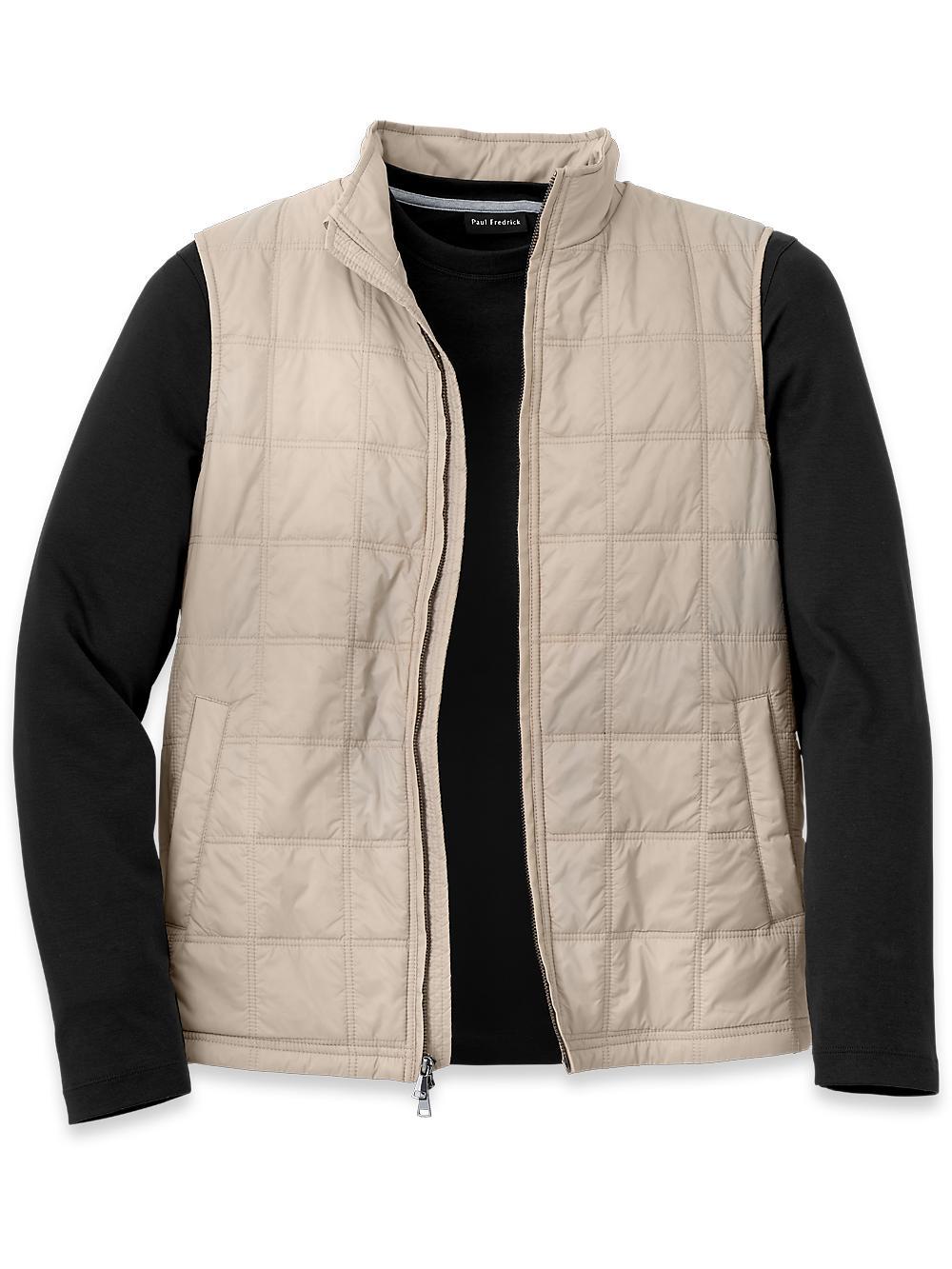 Nylon Quilted Vest - Stone Product Image