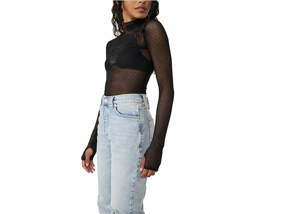 Free People On the Dot Layering Mesh Turtleneck Product Image