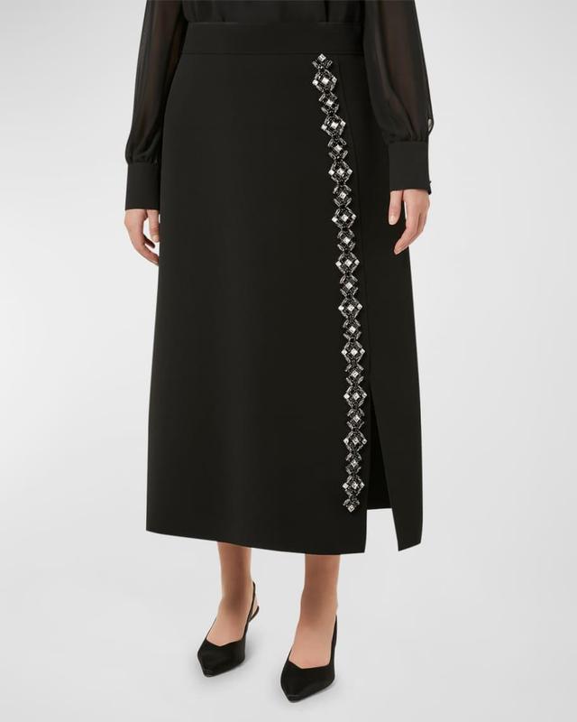 Plus Size Ubaldo Crystal-Embellished Midi Skirt Product Image