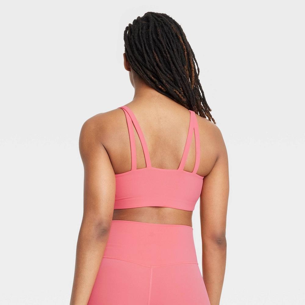 Womens Everyday Soft Light Support Strappy Sports Bra - All In Motion Coral XS Product Image