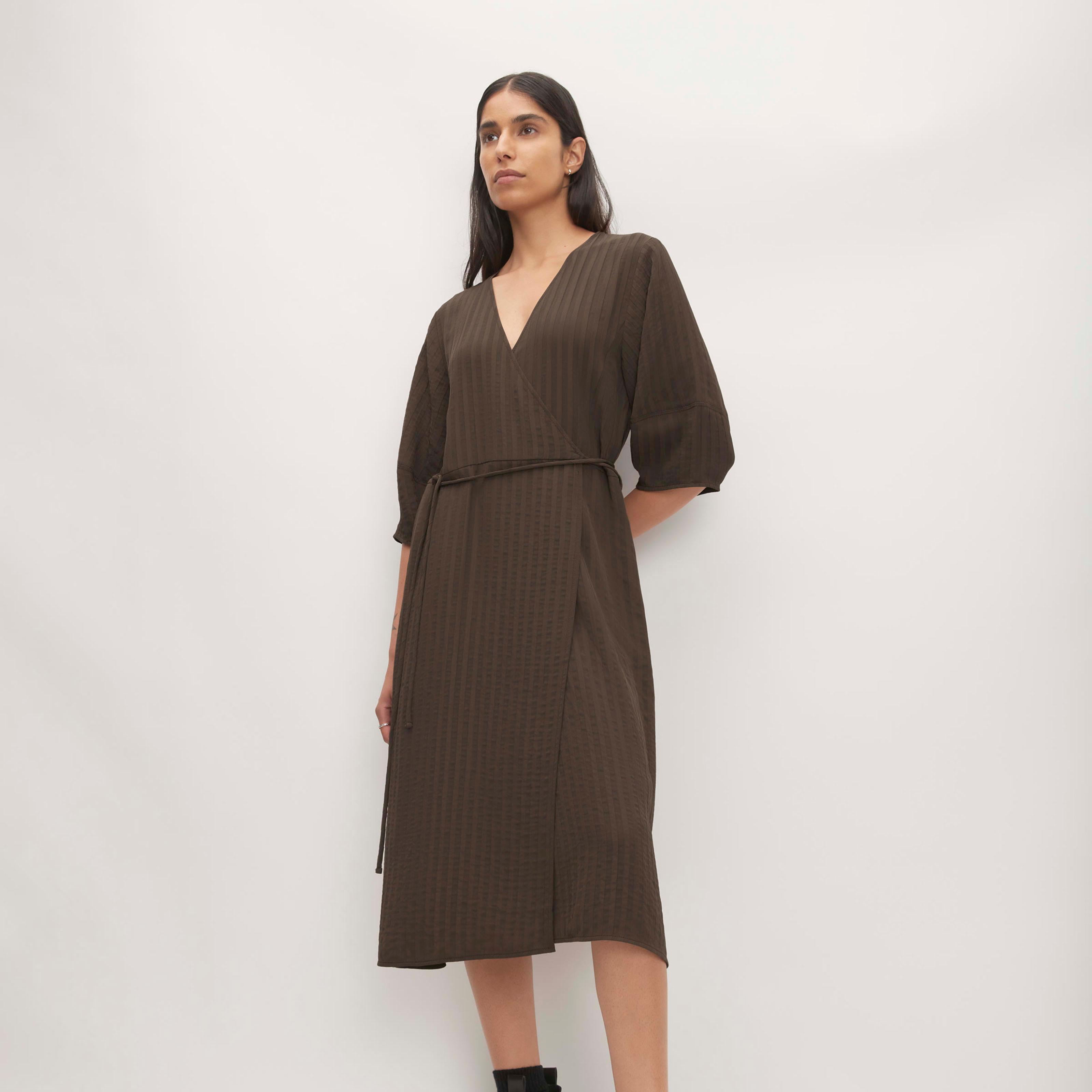 Womens City Stripe Wrap Dress by Everlane Product Image