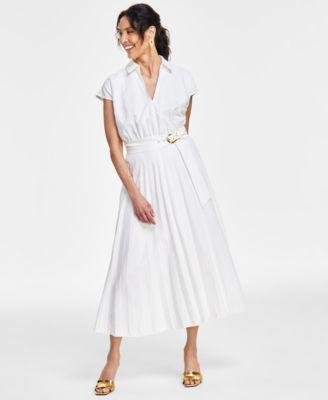 Women's Pleat Midi Dress, Created for Macy's  Product Image