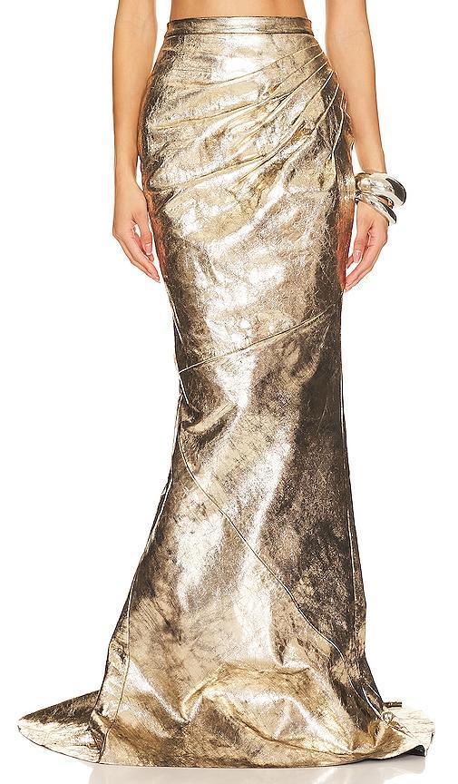 Pleated Metallic Mermaid Skirt Product Image