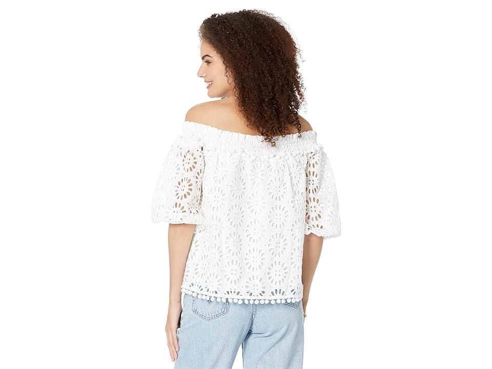 Lilly Pulitzer Raylee Top (Resort Oversized Pinwheel Eyelet) Women's Clothing Product Image