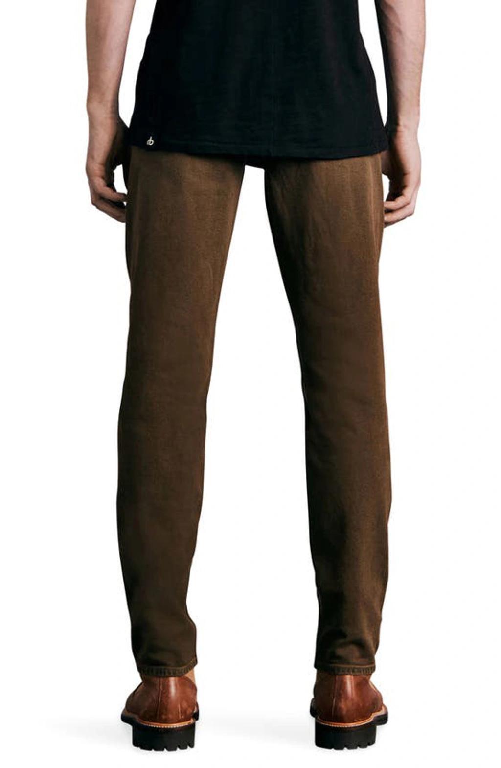 Fit 2 Logo-embroidered Cotton-blend Chino Trousers In Brown Product Image