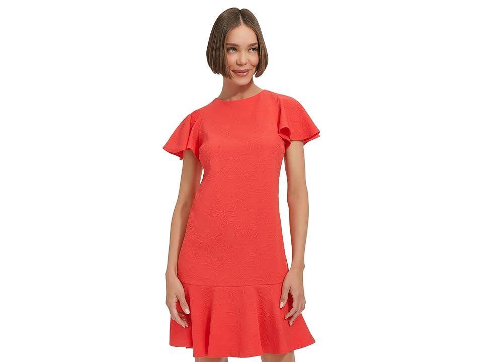 Tommy Hilfiger Shift Dress (Guava) Women's Dress Product Image