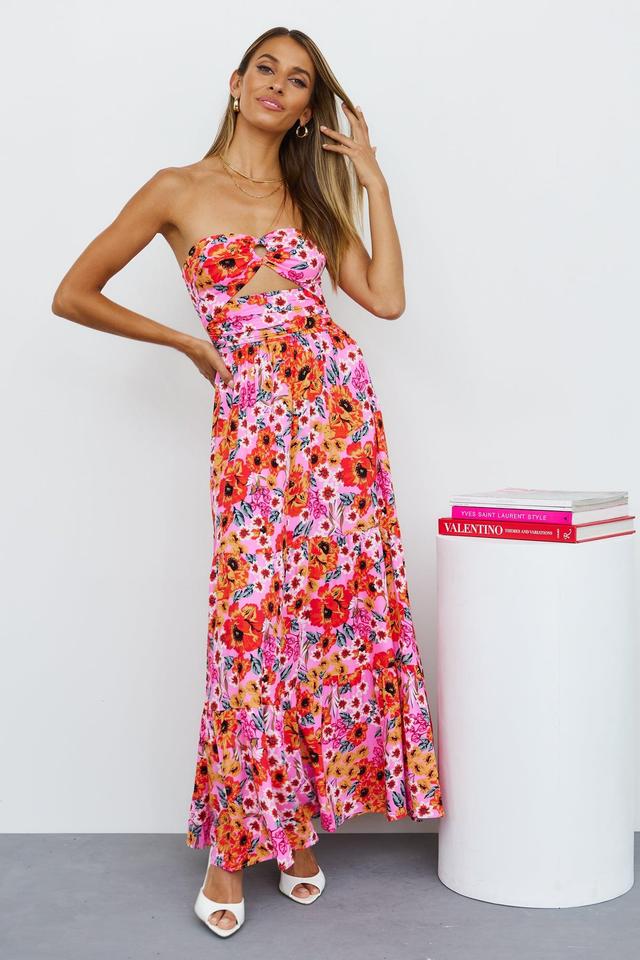 Speak To My Heart Midi Dress Pink  Product Image