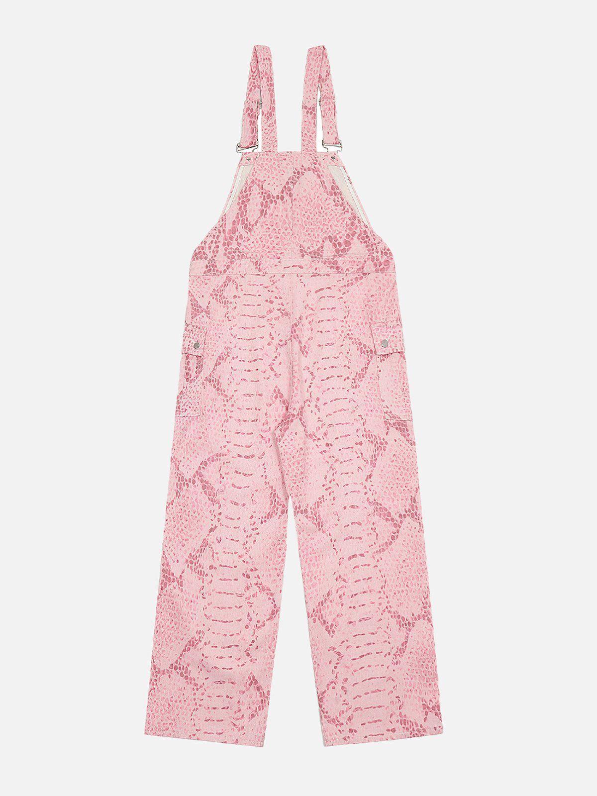 Aelfric Eden Pink Snake Pattern Overalls Product Image