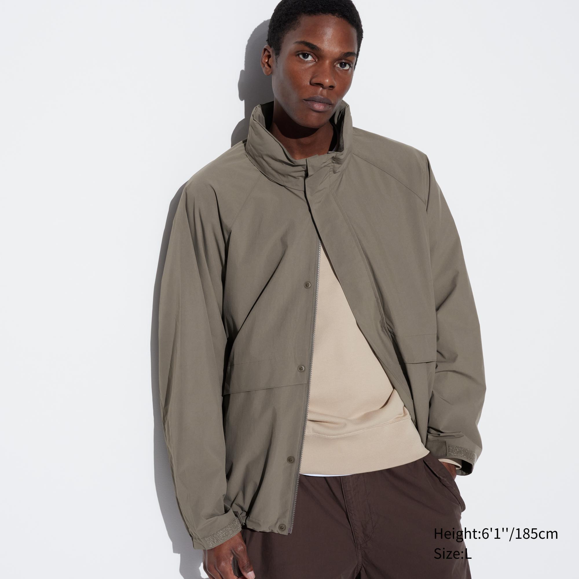 Windproof Stand Blouson with Water-Repellent Brown 2XL UNIQLO US Product Image