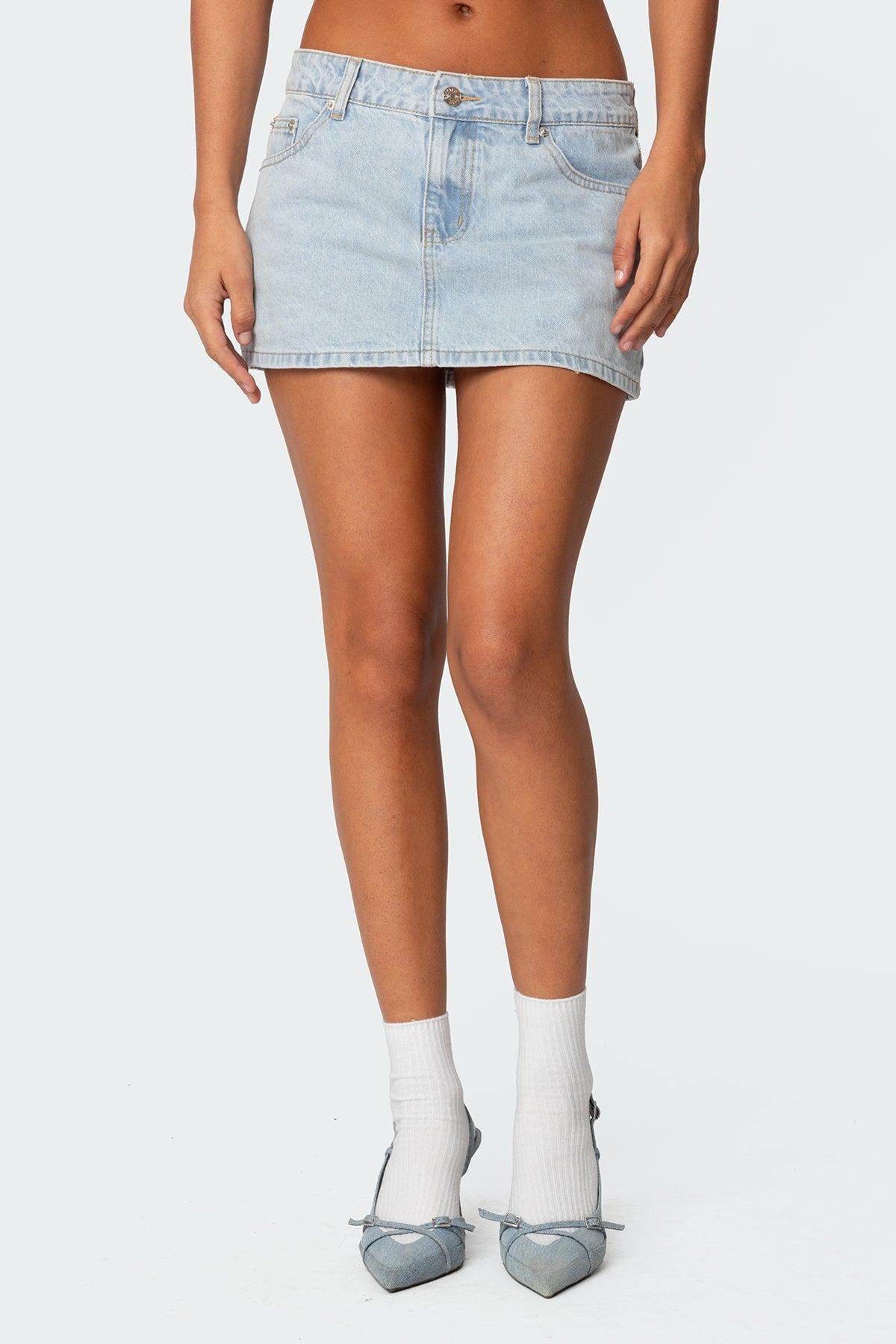 Chiara Denim Micro Skirt Product Image