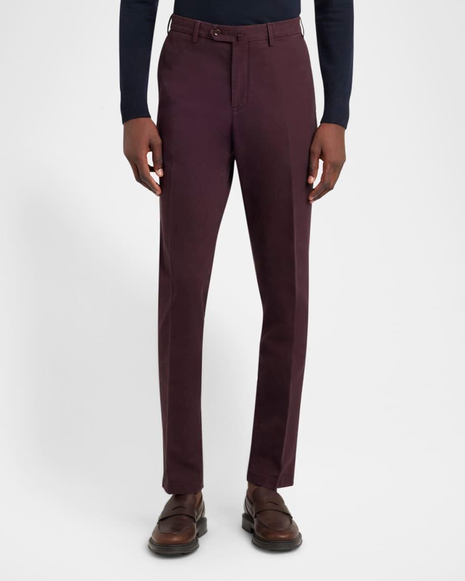 Men's Carlo Hyannis Straight Cotton Trousers Product Image