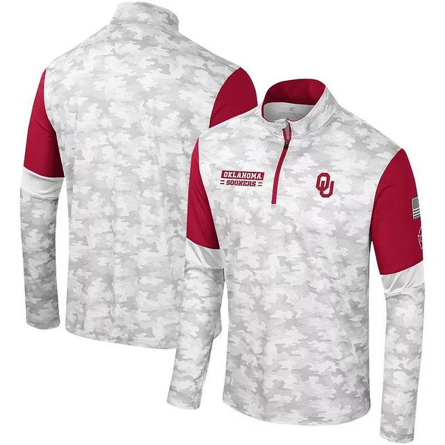 Mens Colosseum Camo Oklahoma Sooners OHT Military Appreciation Tomahawk Quarter-Zip Windshirt Product Image