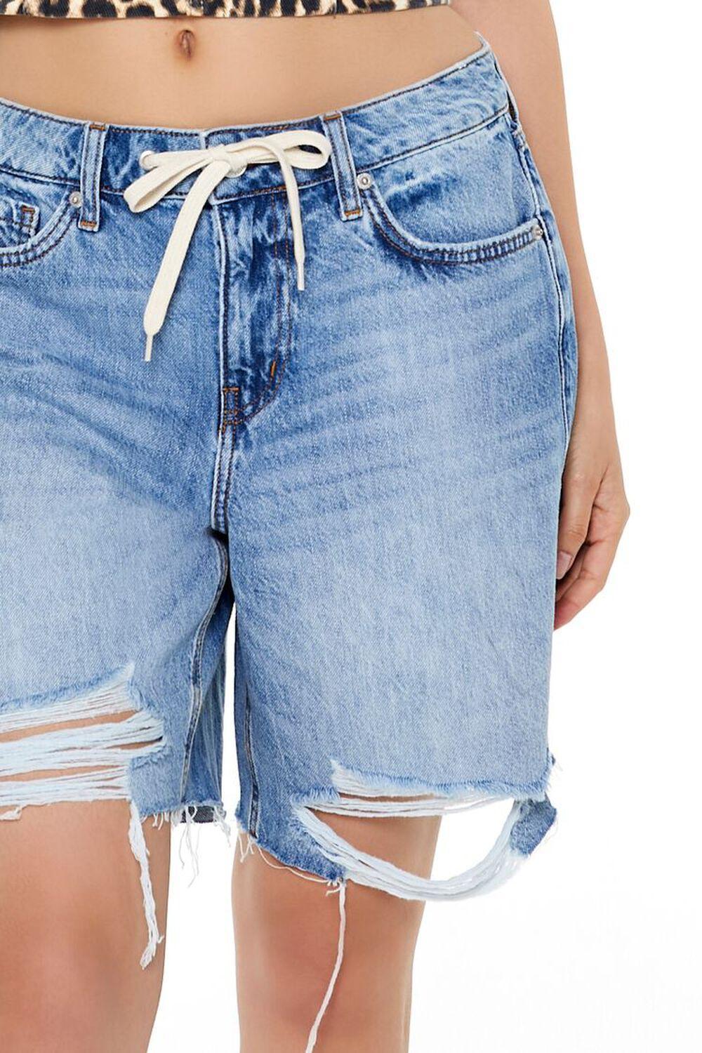 Distressed Denim Bermuda Shorts | Forever 21 Product Image