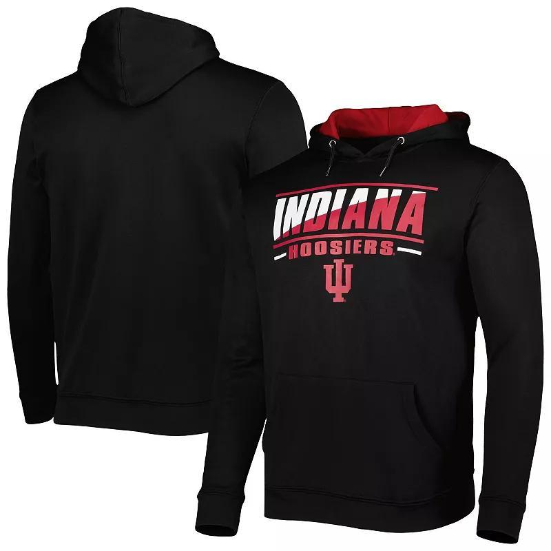 Mens Colosseum Indiana Hoosiers Slash Stack 2.0 Pullover Hoodie Product Image