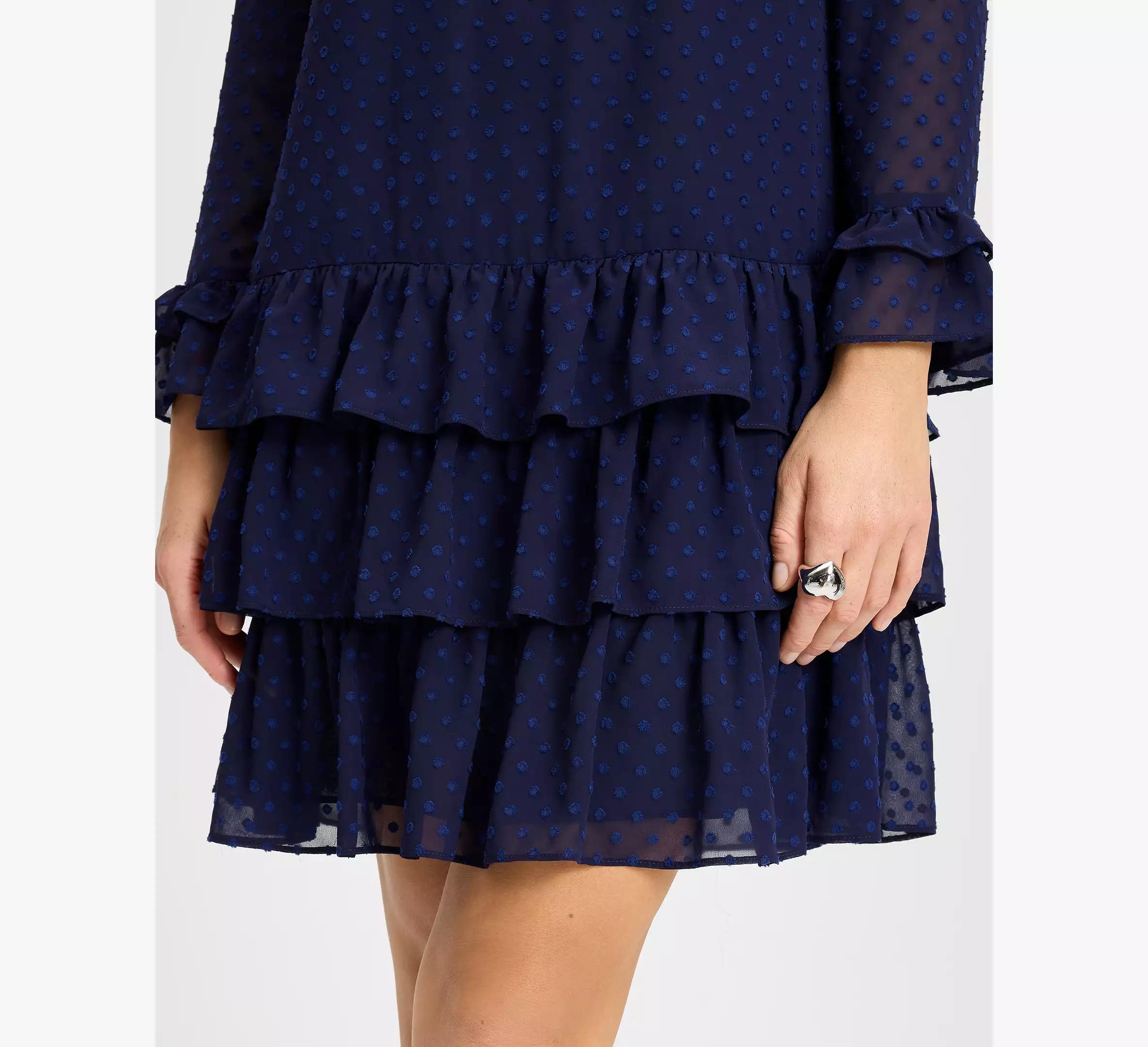 Breezy Dot Flounce Dress Product Image