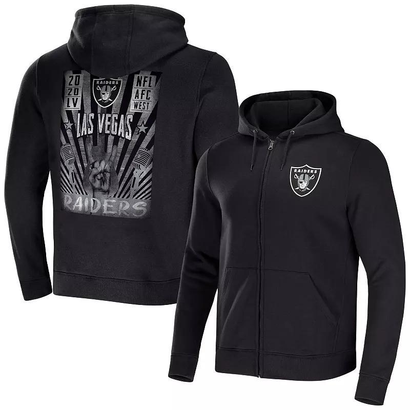 Mens NFL x Darius Rucker Collection by Fanatics Black Green Bay Packers Rocker Full-Zip Hoodie Product Image