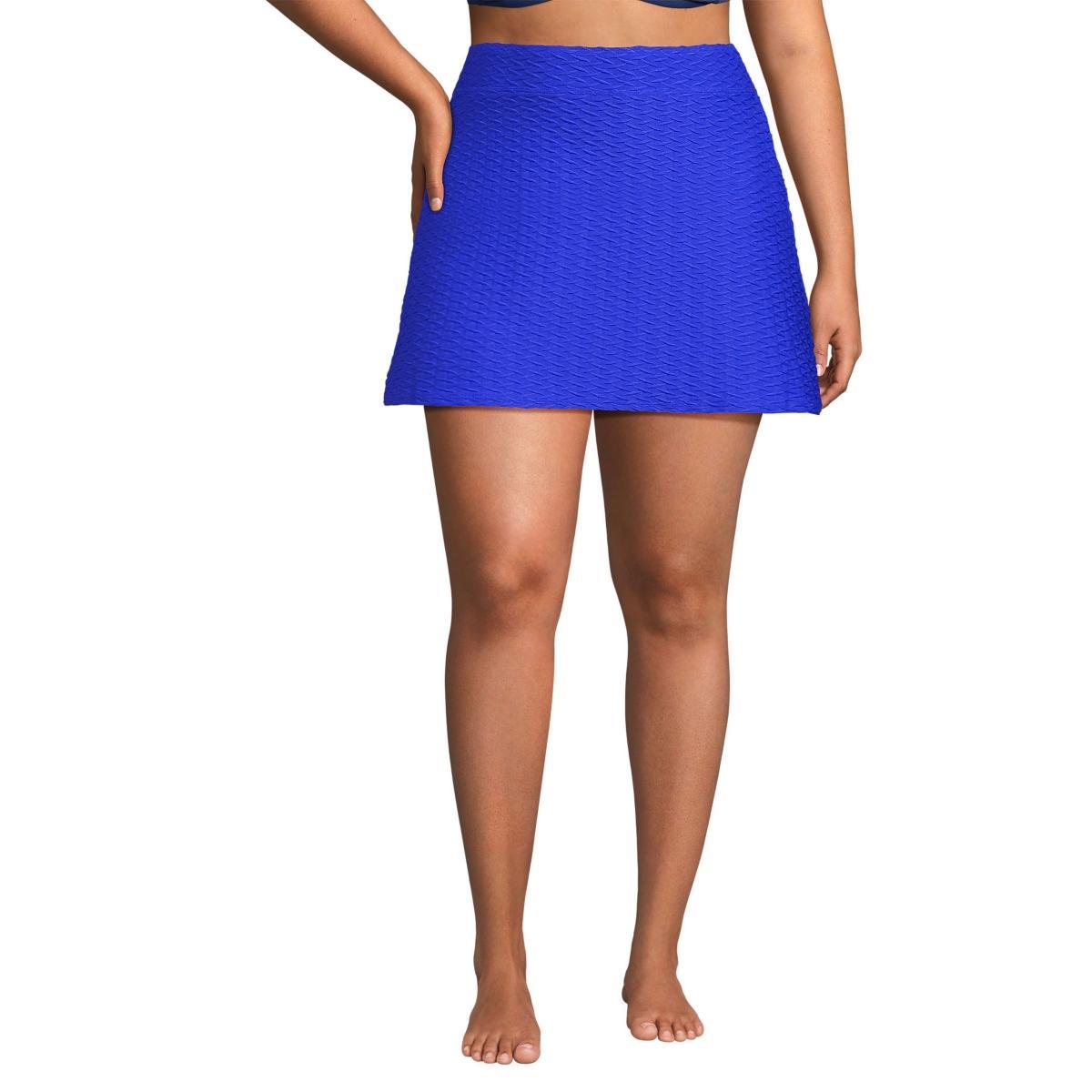 Lands End Womens Plus Size Texture Swim Skirt Swim Bottoms Product Image