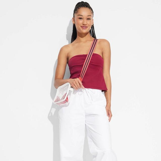 Womens Game Day Ribbed Tube Top - Wild Fable Cherry Red XXS Product Image