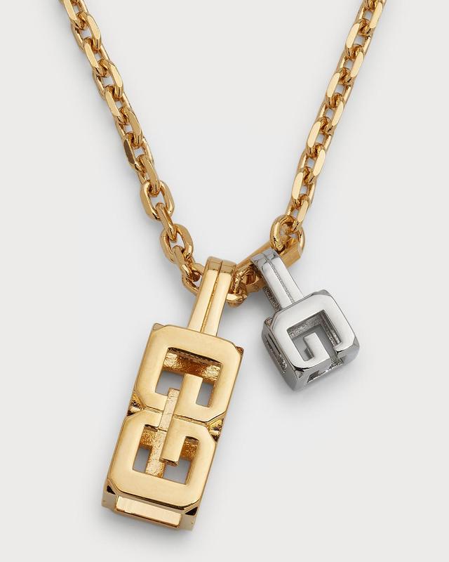 G Cube Mixed Metal Pendant Necklace Product Image