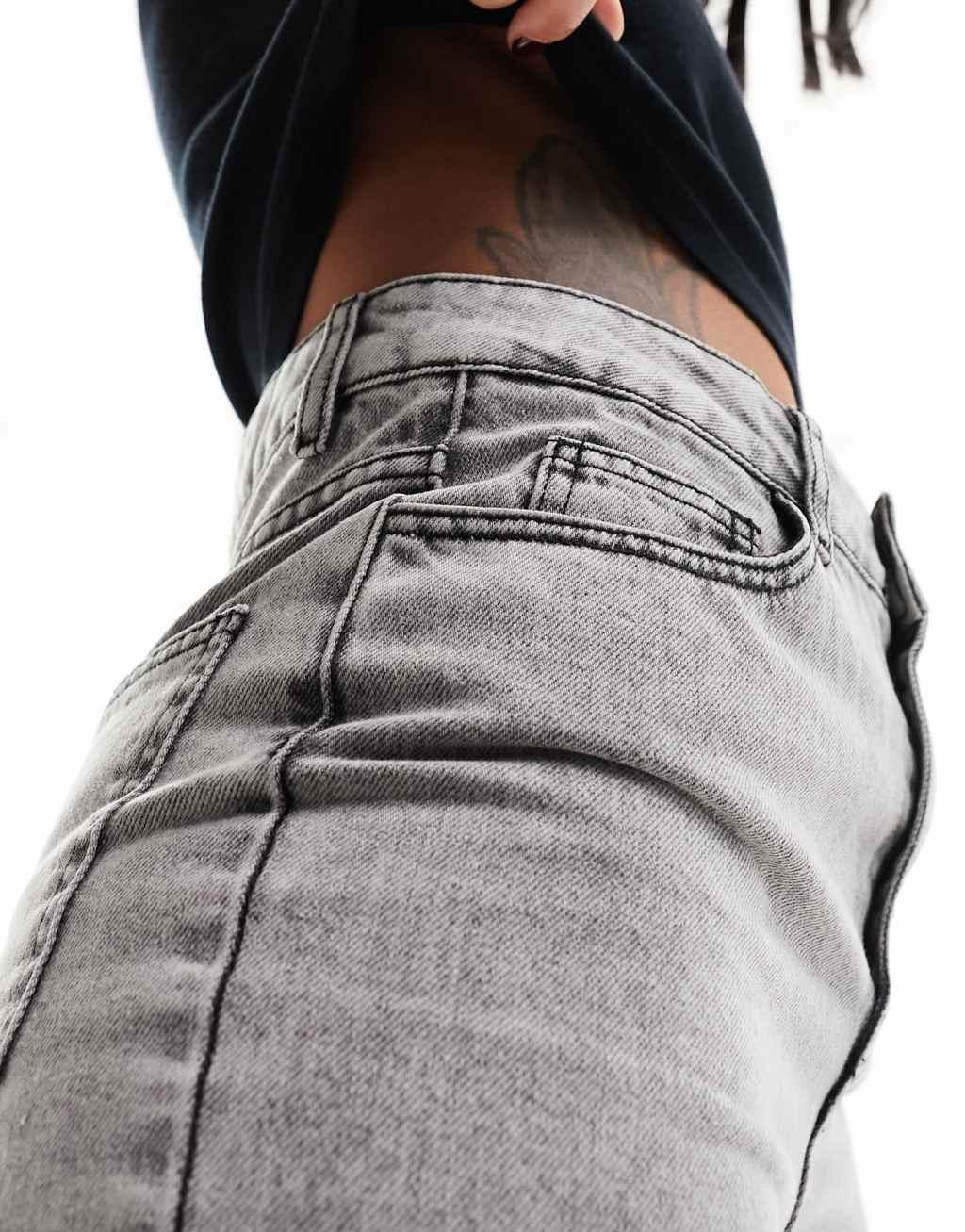 Reclaimed Vintage '88 wide leg jeans in charcoal  Product Image