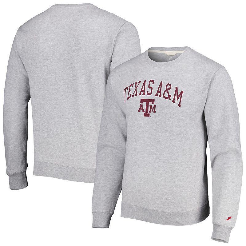 Mens League Collegiate Wear Gray Texas A&M Aggies 1965 Arch Essential Lightweight Pullover Sweatshirt Product Image