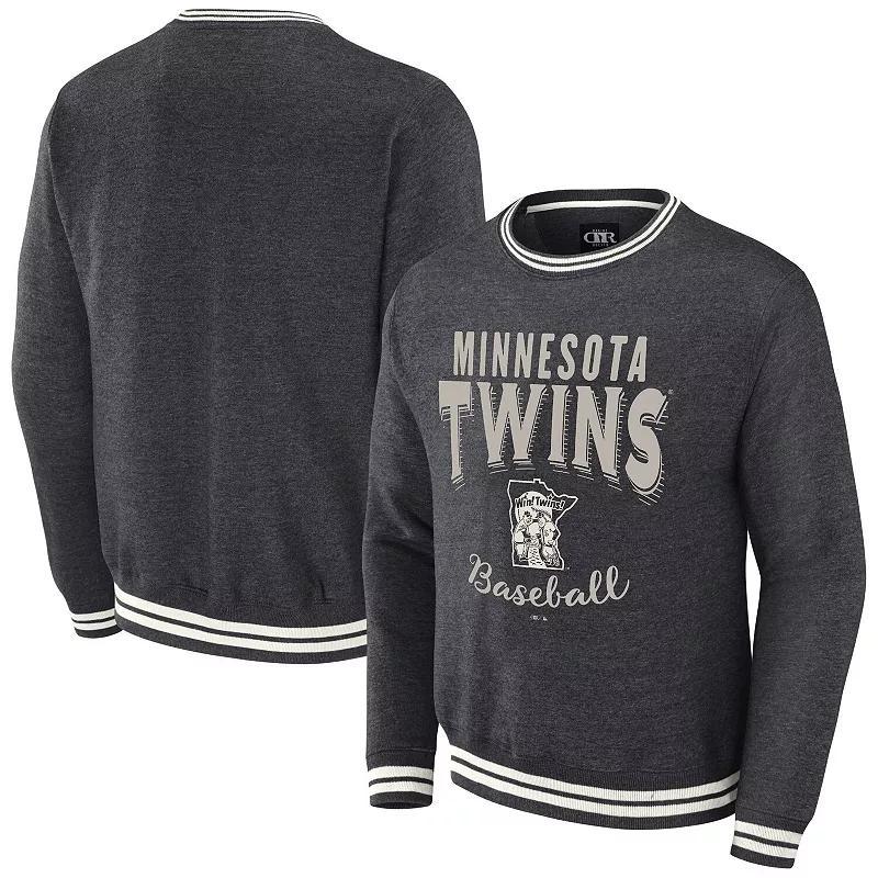 Mens Darius Rucker Collection by Fanatics Heather Charcoal Minnesota Twins Vintage Pullover Sweatshirt Product Image