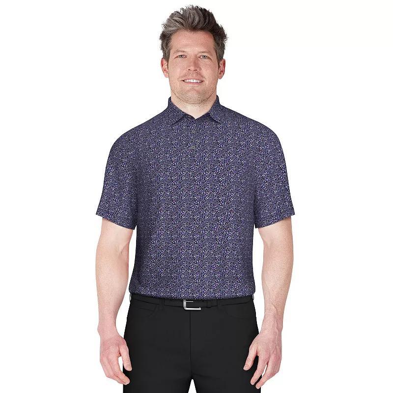 Mens Grand Slam Mini Geo Print Short Sleeve Golf Polo Shirt Product Image